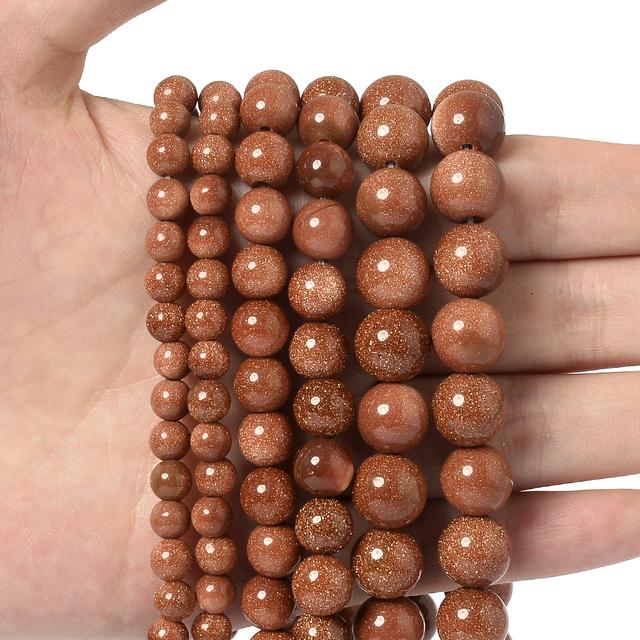 Natural Round Stone 4 6 8 10 12mm Tiger Eye Crystals Lava Turquoises Jades Loose Bead for Jewelry Making DIY Bracelet Needlework