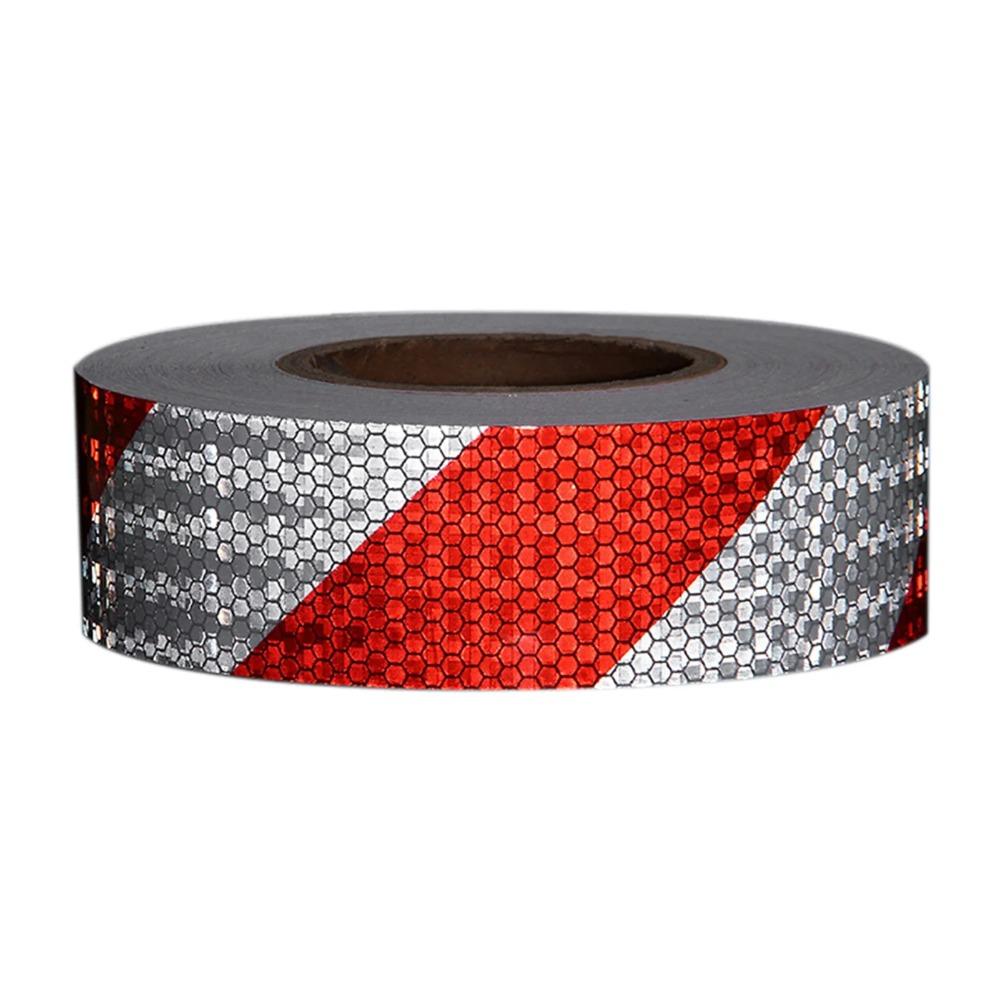 1 Roll Shining Reflective Safety Warning Tape - Self Adhesive Twill Printing, High Visibility for Car, Auto Safety Accessory