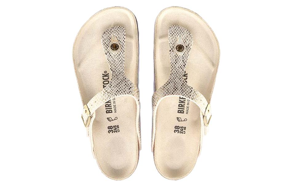 Birkenstock Gizeh Narrow Fit Sandals'Gold Python' Women's 1018665