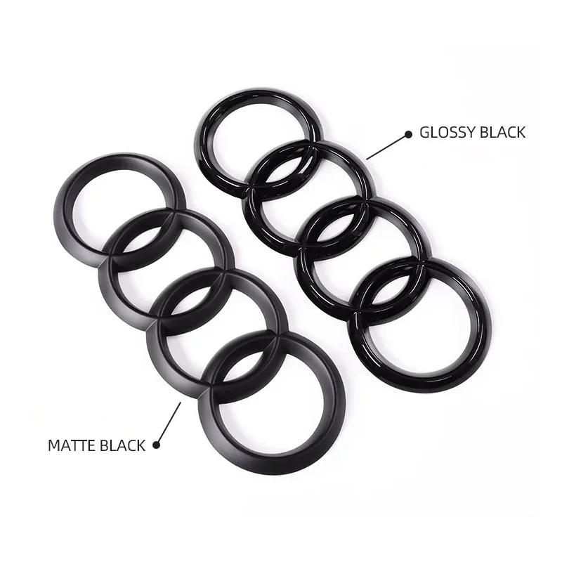 ABS Four Ring Car Logo Cover Front Grille Badge Rear Trunk Emblem Decal For tt A3 A4 A5 A6 A7 A8 Q3 Q5 Q7 Q8 Car Accessories