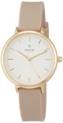 Fieldwork NF Soira Analog Watch with Nickel-Free Silicone Strap, YM031-2, Women's, Gray