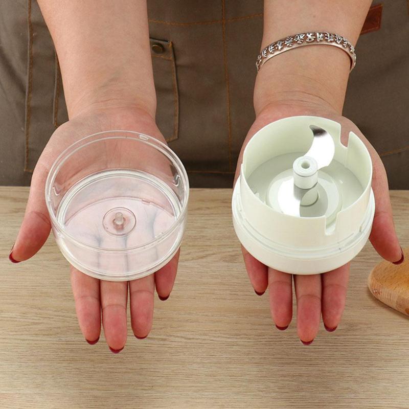 Manual Food Chopper Mini Garlic Chopper Slicer Handheld Pull String Press Mincer Tool