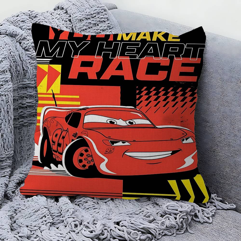 Cartoon L-lightning Anime M-mcQueen Office Cushion Pillowcase Car Cushion Cover45X45CM Lumbar Pillowcase Sofa Pillowcover