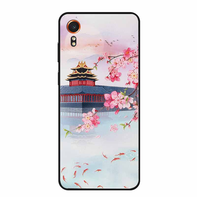 3D Emboss Case For Samsung Galaxy Xcover7 Phone Case Relief Flowers Soft Silicone Back Cover For Samsung Xcover 7 Case Shell Bag