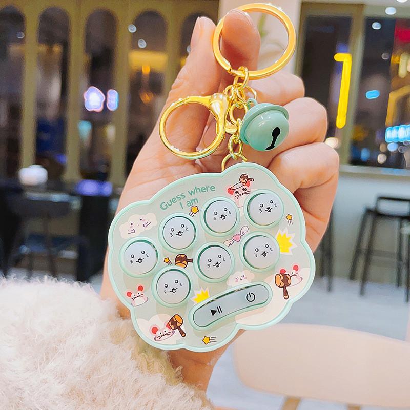 

Creative Cloud Hamster Machine Брелок для ключей Студенческий рюкзак Подвеска-головоломка Игрушка-брелок Claw Machine Маленький подарок зелёный