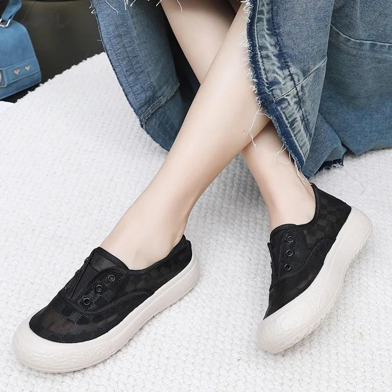 2024 Лето Новые Комфортные Повседневные Женские Туфли Модные Мягкие Подошвы Сетчатые — фото 4