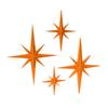 4Pcs Retro Starburst Wall Decoration 3D Printed Mini Mid-Century Starburst Wall Art Home Bedroom Living Room Bathroom Wall Decorative Sign