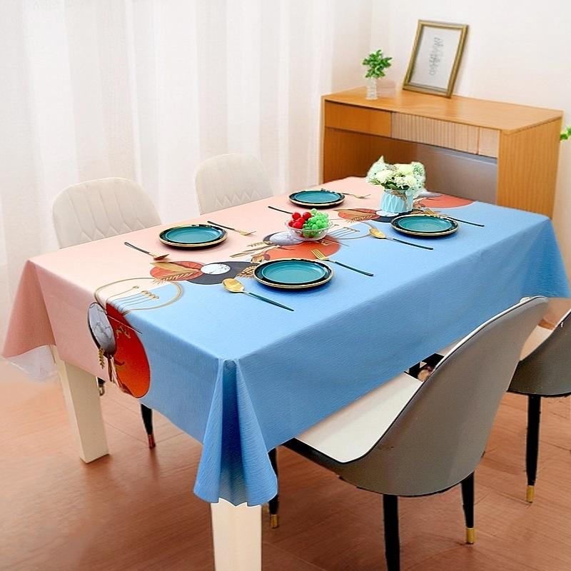 Waterproof, Oil-Proof And Anti-Scalding Coffee Table Tablecloth Rectangular Dining Table Cloth Household Living Room Light Luxury