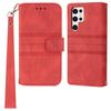 For Samsung Galaxy S25 Ultra Case Wallet Skin-Touch Leather Imprinted Phone Cover