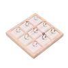 Simple Solid Wood Oak 9-digit Ring Display Tray Pendant Transfer Bead Fu  Diamond Ring Ring Pair Ring Display Holder