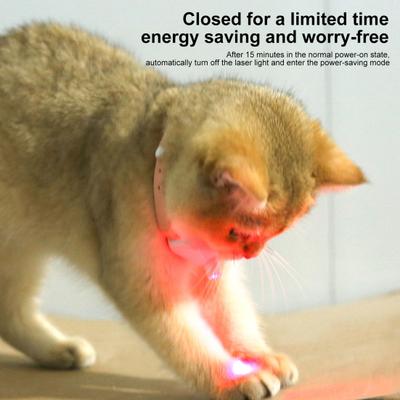 Wiederaufladbares Laser-Spielzeug für Katzen mit automatischem, freihändigem, interaktivem Laser-Spiel, automatischem Energiesparmodus, waschbarem und verstellbarem Halsband