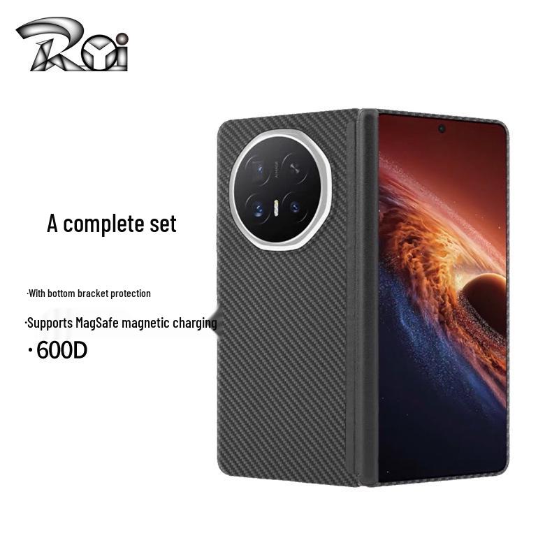 Custodia magnetica per telefono Honor Magic V6 in fibra aramidica Kevlar