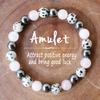 8mm Amazon rose quartz iron gallstone udan stone bracelet, unisex style, handcrafted beaded