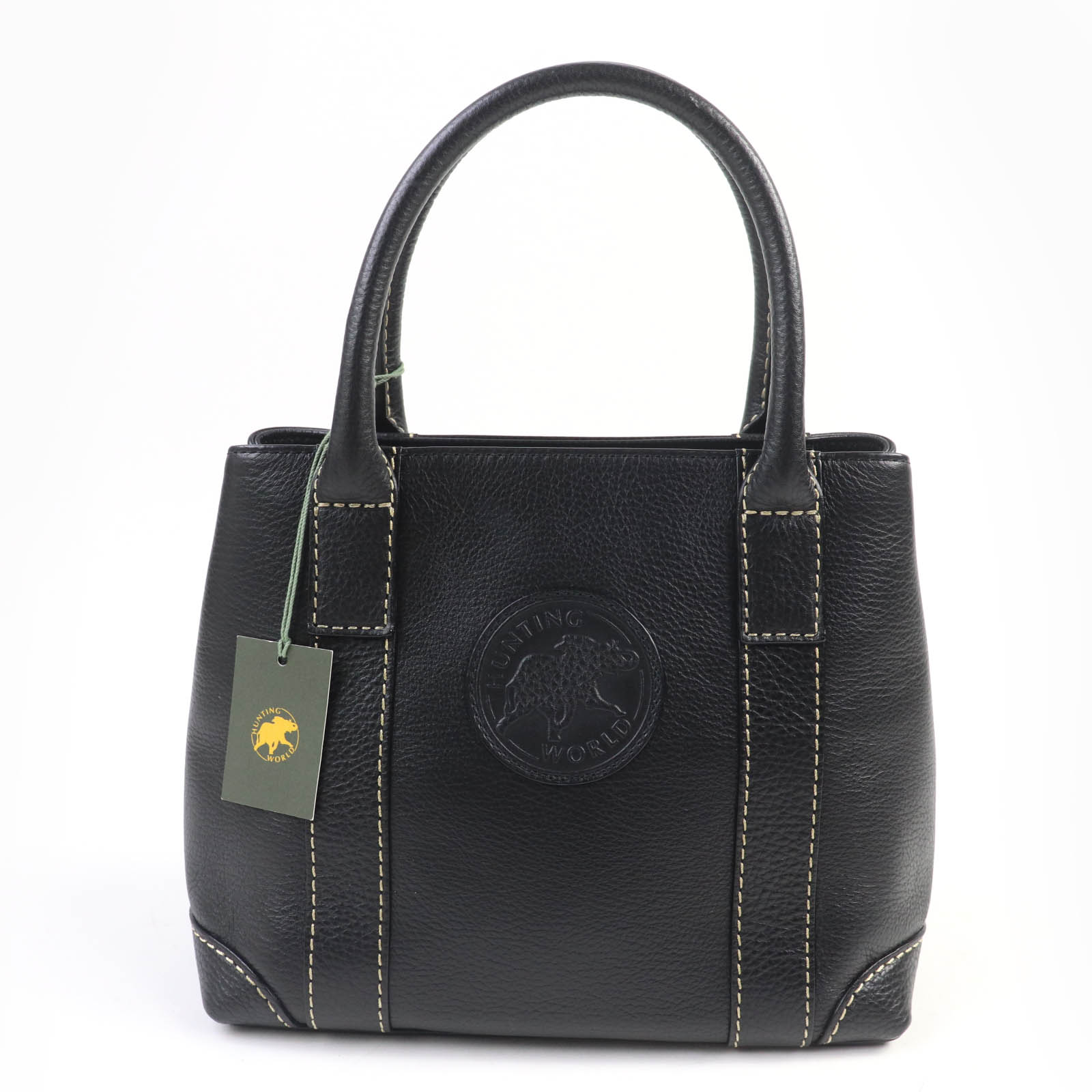 

HUNTING WORLD Handbag TAIMA logo leather black leather Women Used