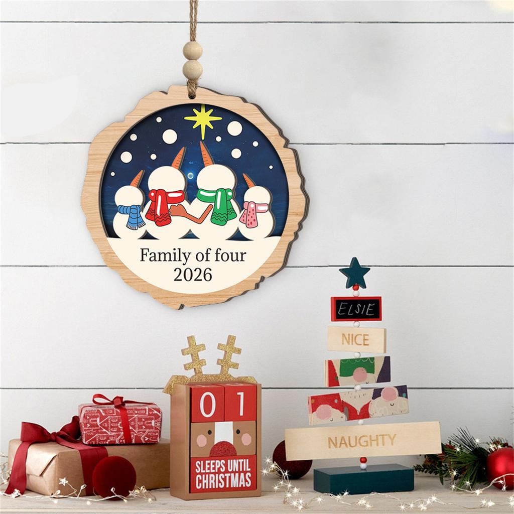 Christmas Decorations Wooden Snowflake Star Pendants Christmas Tree Wooden Pendants