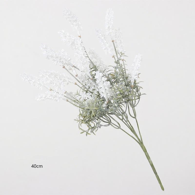 7-Branch 38cm Artificial Lavender Bouquet for Home Table Decor Hotel Wedding Floral Arrangement Fake Flower