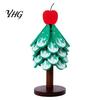Natural Wood Heat Insulation Pad for Dishes Tree-Shaped Wooden Trivets with Storage Stand, Collapsible Resistant Decorative Tray Holiday Table