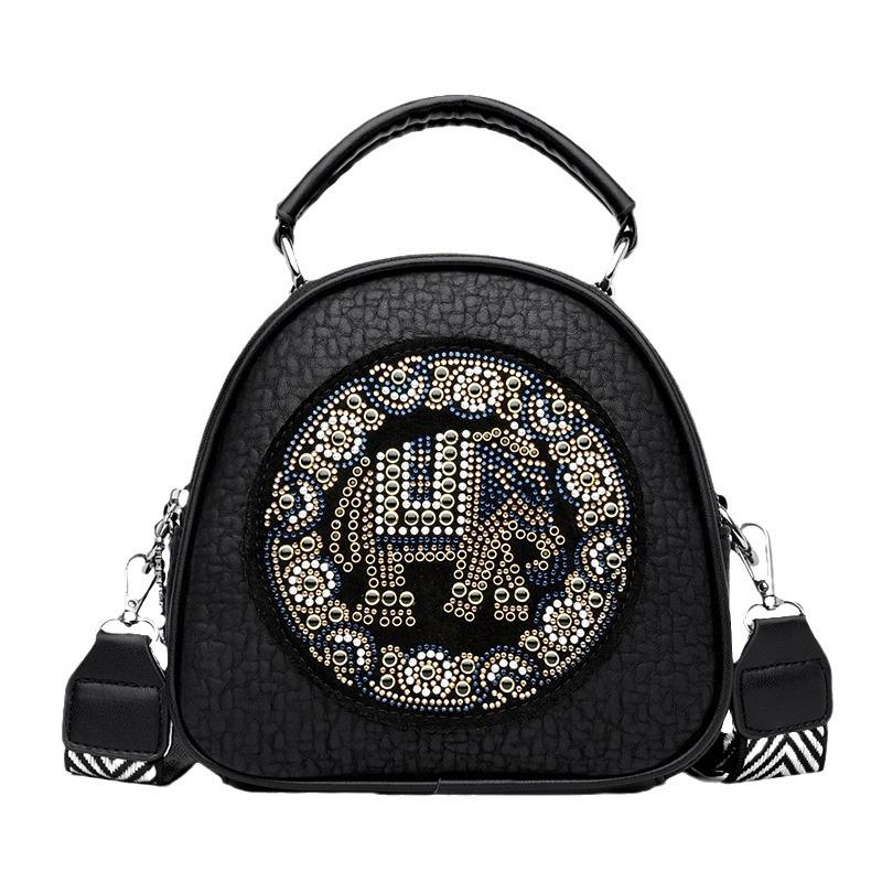 

Сумка в китайском стиле со слоном и заклепками для женщин, летняя универсальная сумка для мобильного телефона, сумка через плечо, новый нишевый дизайн, сумка через плечо для мам