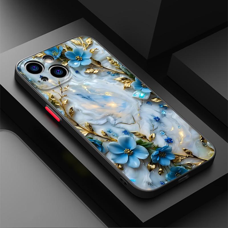 

funda Phone Case for iPhone 15 Pro Max 14 Plus 12 13 11 Pro Max SE 7 8 14 Pro XR XS X 15Pro 12 Mini Flower Marble iPhone 15