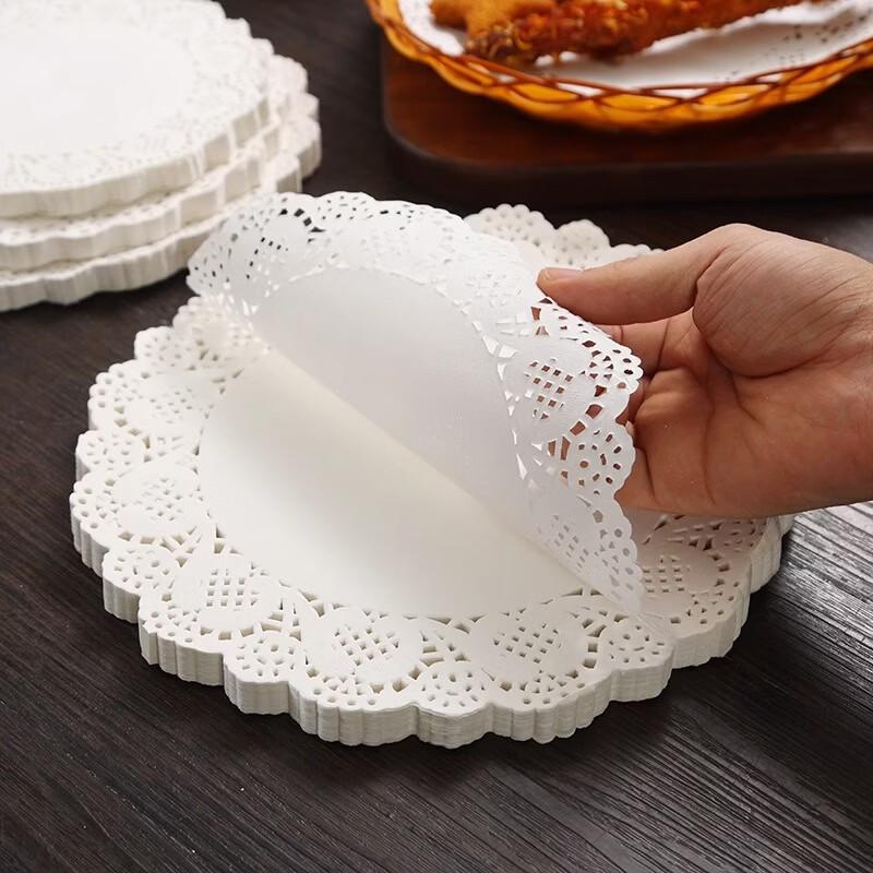 OIMG Disposable Oil-Absorbing Lace Paper Liners