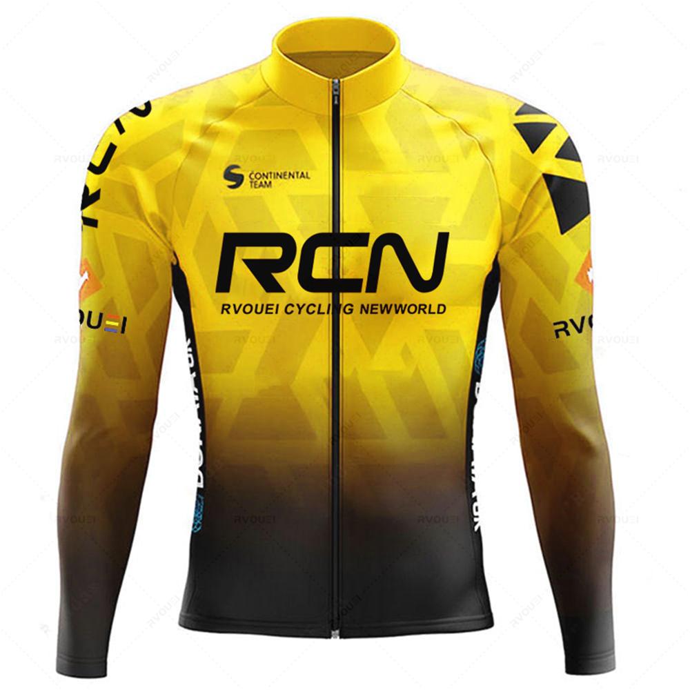 New 2026 Rcn Team Autumn Cycling Jersey Set Rvouei Men Long Sleeve Bicycle Clothing MTB Maillot Bike Uniform Bib Ropa Ciclismo