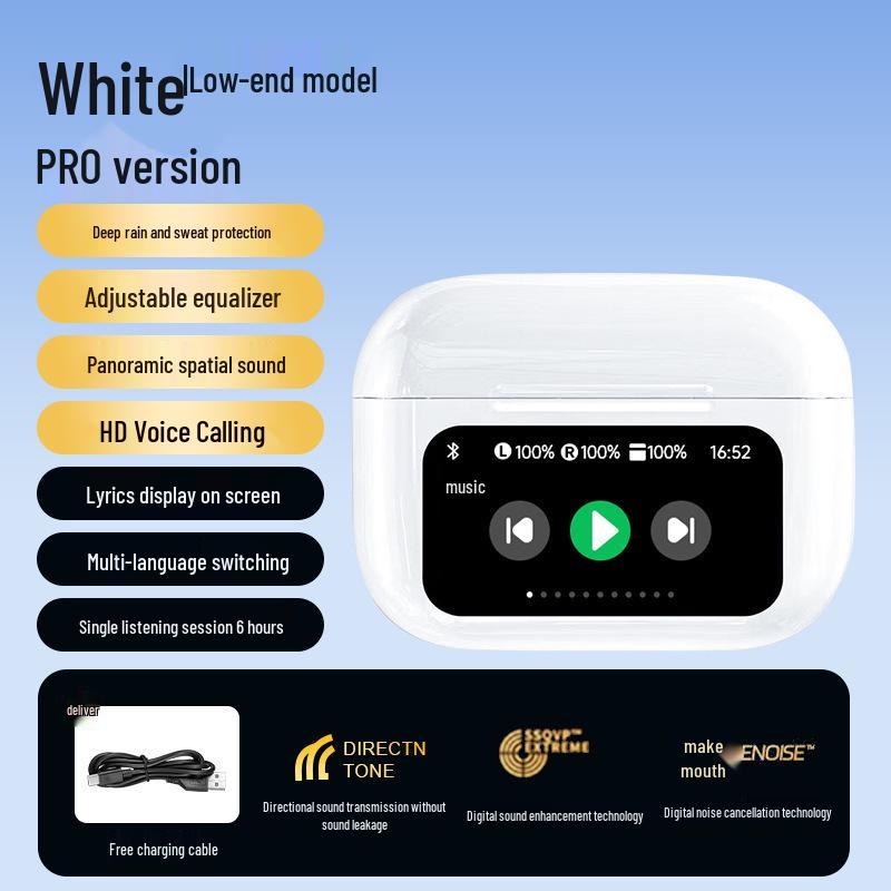 

A9Pro Wireless Bluetooth Headset - Long Battery Life with ANC Noise Reduction, Sports Edition with Touch Screen.