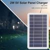 5V 2W USB Solar Panel Outdoor Hiking Waterproof Camping Portable Battery Mobile Power Battery Solar Mobile Phone Charger