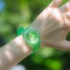 SmileSolar Solar Travel Cafe Collaboration Model Green Q&Q Watch, Analog, Solar, "Gensui" R02A-508VK,