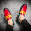 Men's Large-Size British Style Leather Loafers – Trendy Slip-On Driving Shoes for Hair Stylists.