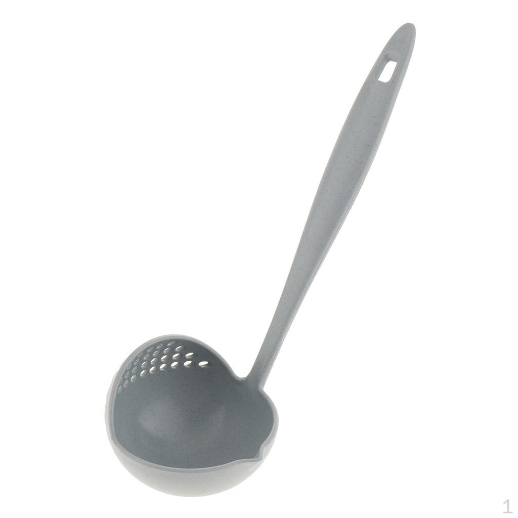 Straw Kitchen Supplies Soup-Colander Spoon With Long Handle Soup Pot Ladle Cooking