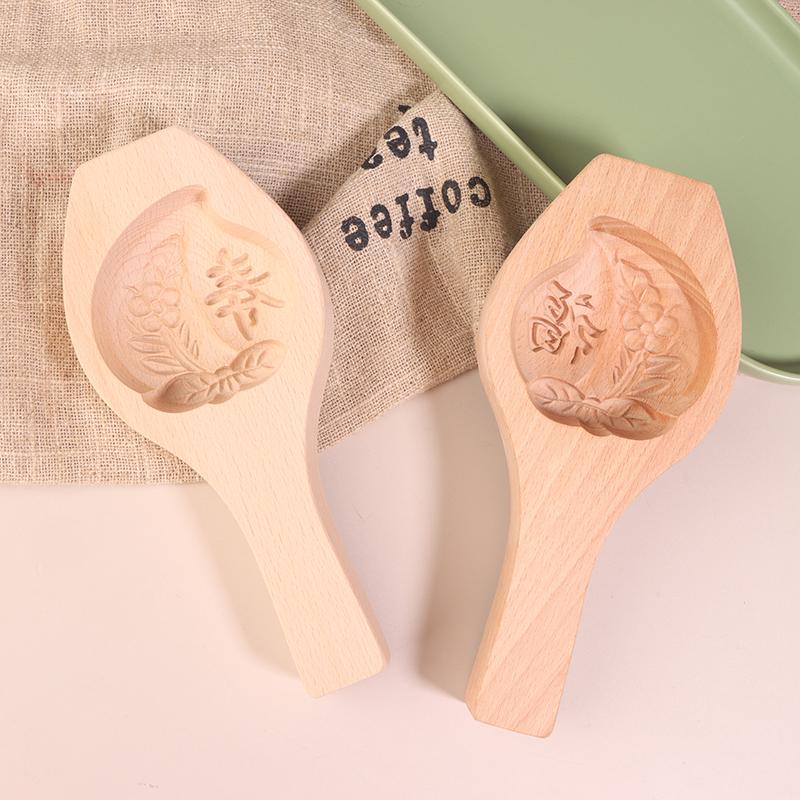 Manual Diy Wooden Steamed Bread Mold Moon Cake Fruit Biscuits Pasta Bag Steamed Stuffed Bun Tool Household Baking Artifact