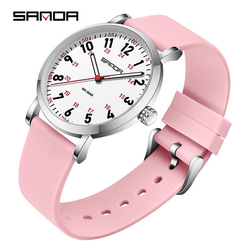 Sanda Fashion Slim Waterproof Sports Quartz Watch for Men & Women - Exam-Friendly, Fresh & Simple Design.
