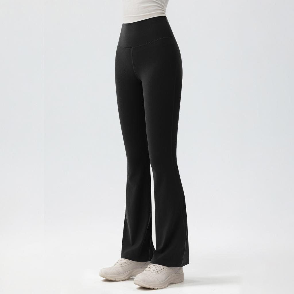 Girls Flare Leggings Kids Bell Bottom Cross High Waisted Dance Yoga Flared Pants