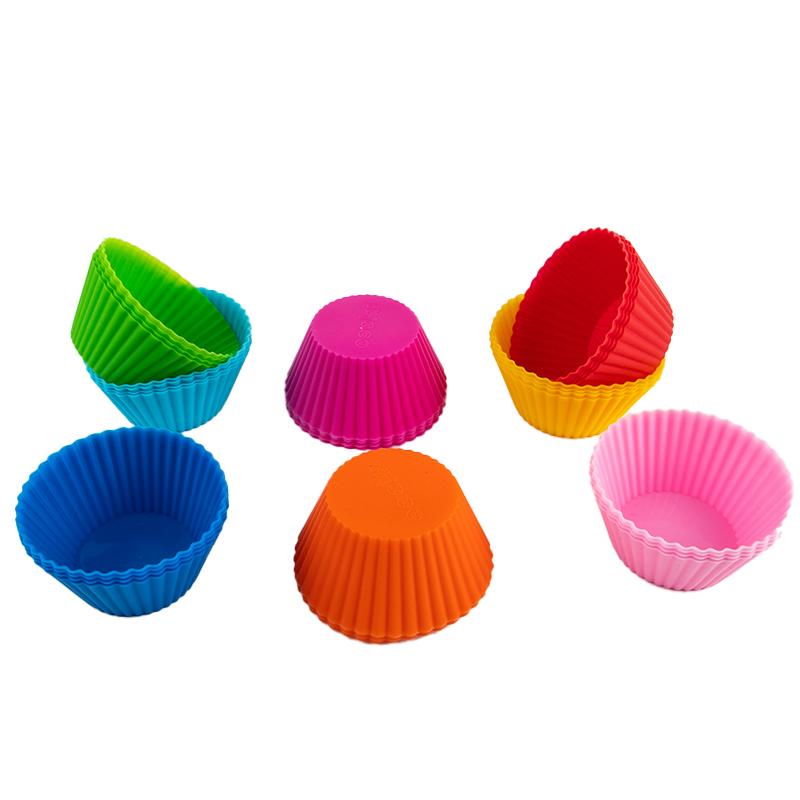 4Pcs Silicone Cake Cup Liner Baking Cup Mold Muffin Round Cakecup Cake Tool