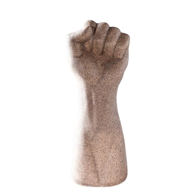 Nordic Style Creative Ceramic Ornament Imitation Hand Men and Women Living Room Home Decoration Flower Ware Realistic Fist Vase