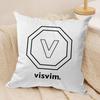 Brand Design V-Visvim Cushion Cover Soft Plush Fabric Double-Sided Printed Sofa Cushion Cover for All Seasons Home Decor Gift