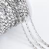 No Fade 1meter Stainless Steel Thin Flat Link Chain Gold&Silver Color Chain for DIY Necklaces Bracelet Jewelry Making Wholesale