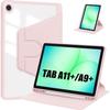 Coque Pour Samsung Galaxy Tab A11 Plus / A9 Plus, Housse Rotative 360 Avec Porte-Stylet - Rose
