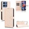For Motorola Moto G 5G (2025) Wallet Case Dot Pattern Imprint PU Leather Phone Cover