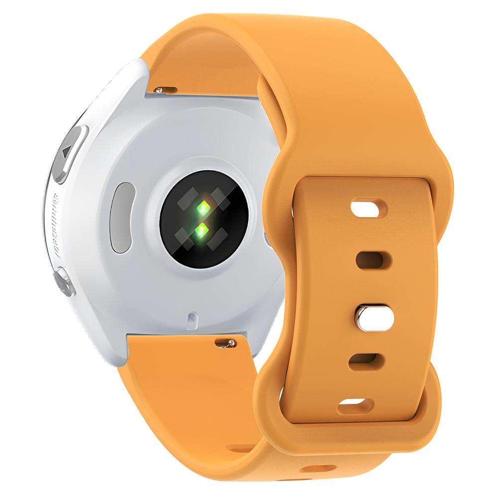Universal 18mm Solid Color Silicone Strap Butterfly Shape Buckle Smartwatch Band