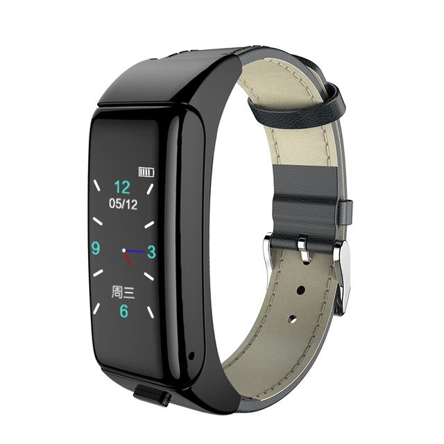 B6 Smart Sports Bracelet Bluetooth Headset Color Screen Sports Monitoring Multi-function Call 2in1 Detachable Smart Watch