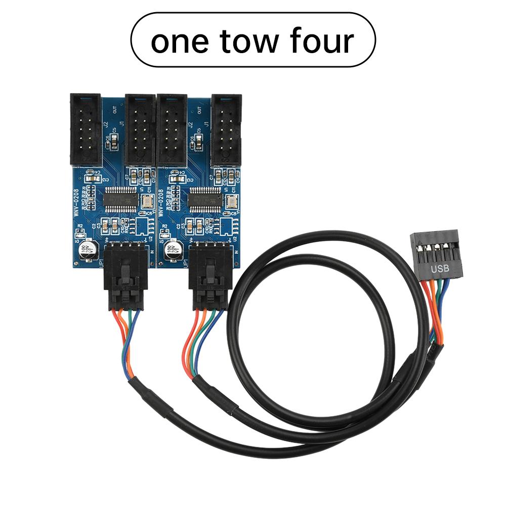 9Pin USB Splitter Motherboard 1 to 2 Female Interface Header Splitter Extension Cable Adapter for 1 to 4 USB HUB Connectors
