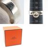 Used HERMES Ring Collier De Cyan PM EU#57 58 Silver925 5.0g Silver Studs