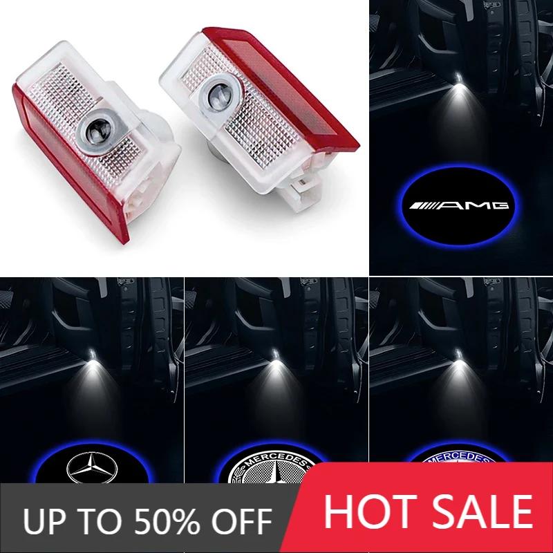 Car Door Wireless Welcome Light LED HD Projector Lamp For Mercedes Benz GLA CLA GLK GLE CLS ML GL A B C E Class W211 W221 W220