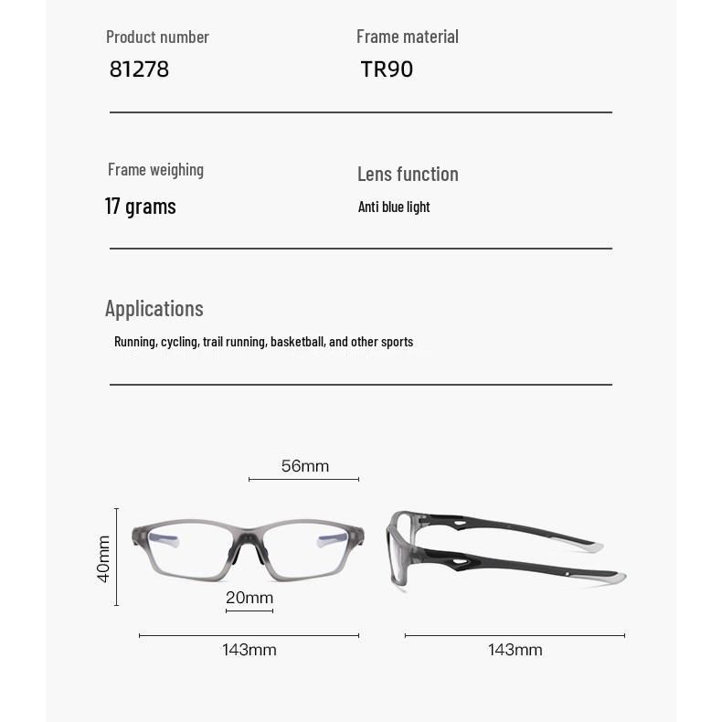 Men's Anti-Fog Sports Goggles J81278 - Basketball, Football & Running, Prescription Compatible.