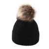 Winter Kids Knitted Hat Beanie For Baby Infant Girls Boys Warm Pure Color Thickened Ball Newborn Photography Autumn