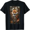 Fuchs Mechanische Elemente Steampunk Tierkunst T-Shirt