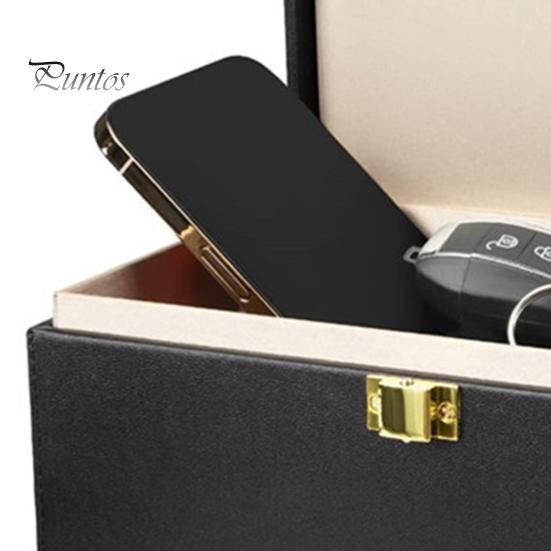 Faraday Box for Car Keys Signal Blocking Box for Car Security Double-Layer Anti-theft Key Organizer with 2 Faraday Pouches