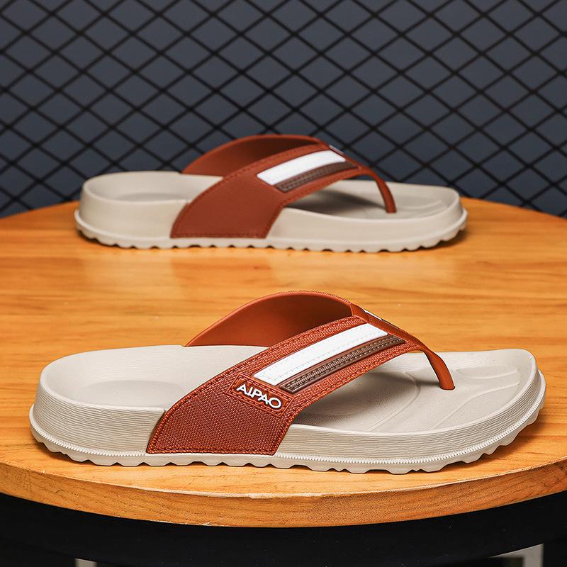 Men's Trendy Clip-Toe Non-Slip Flip Flops for Indoor & Outdoor Wear – Casual Beach Slippers