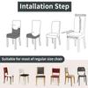 Set of 4 Elastic Chair Cover Dining Room Slipcovers Stretch Solid Removable Seat Protector Furniture Protector Office Home Decor